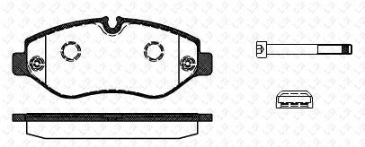 Front Heavy Duty Brake Pads and Disc Rotors w/ sensors for MB SPRINTER 906 06-18