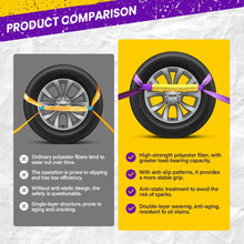 Load image into Gallery viewer, 4PCS Wheel Tie Down Strap Car Carrying Ratchet Tie Trailer Wheel Harness Tow