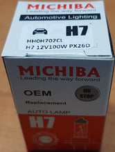 Load image into Gallery viewer, H7 Halogen Headlight PX26D High Low Beam Globe Bulb 12V 100W Michiba x 2pc