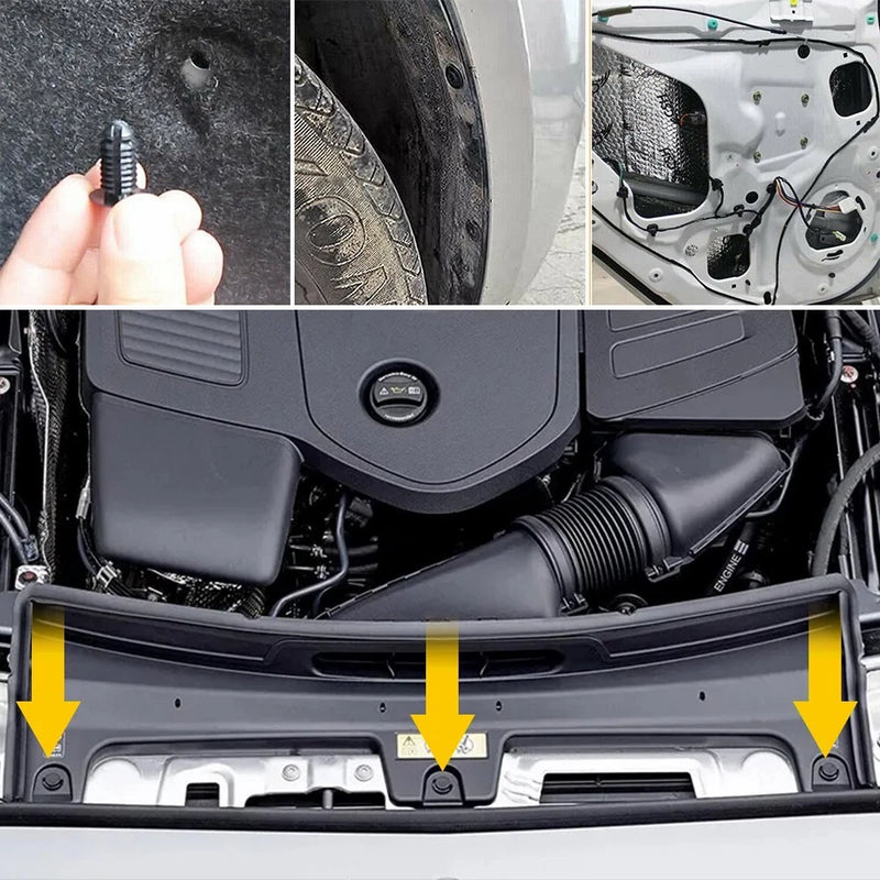 146pc Universal Car Body Trim Clips & Bumper Panel Fastener Assortment