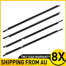 8X Weatherstrip Window Moulding Trim Black For Toyota LandCruiser 100 105 Series