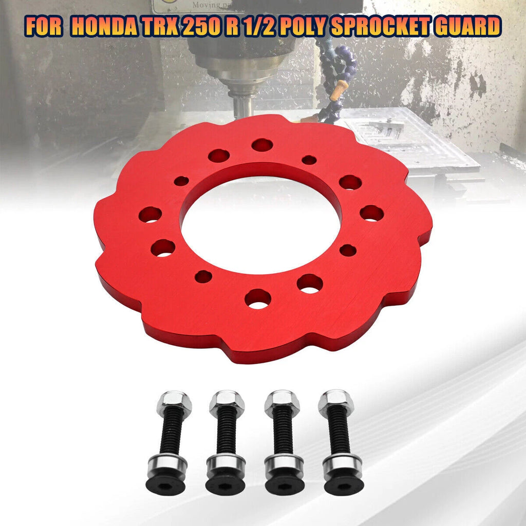 CNC 1/2 Poly Sprocket Chain Guard Cover For Honda TRX250R TRX400X TRX450R ATV ST