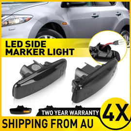 4x Flowing LED Side Lights Indicator Repeater For Nissan Bluebird Sunny