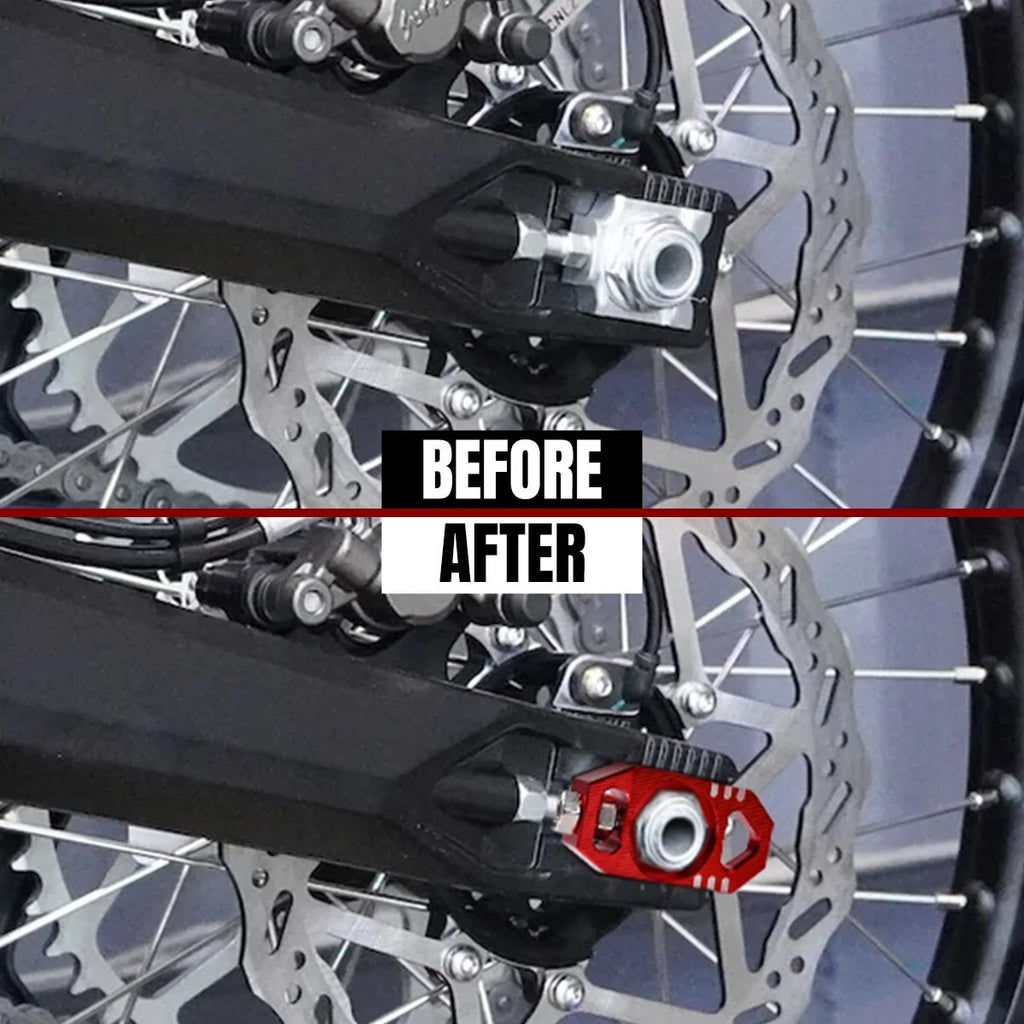 For Surron Sur Ron Ultra Bee CNC Aluminum 2x Axle Block Chain Adjuster Bolts Red