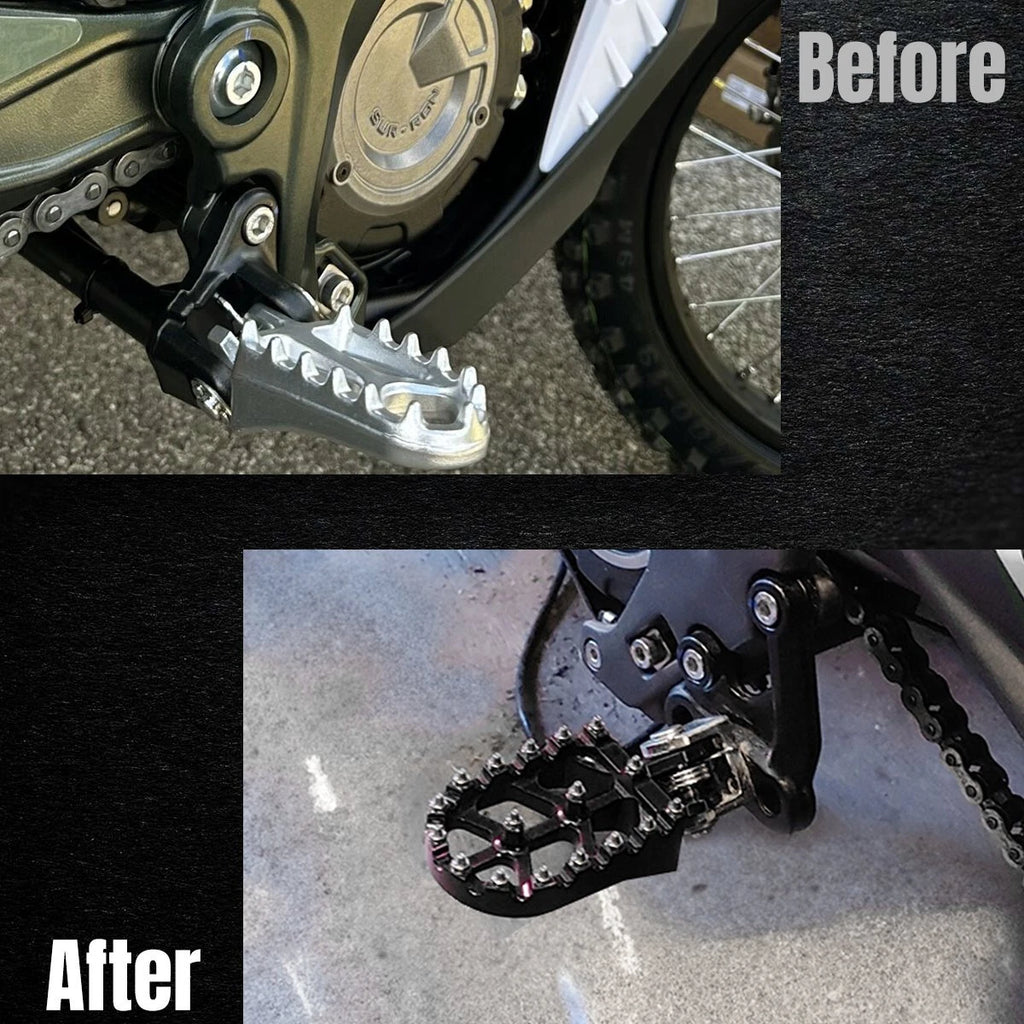 Black Aluminum Footpegs Foot Peg For Sur-ron Surron Ultra Bee 2023 2024 ST