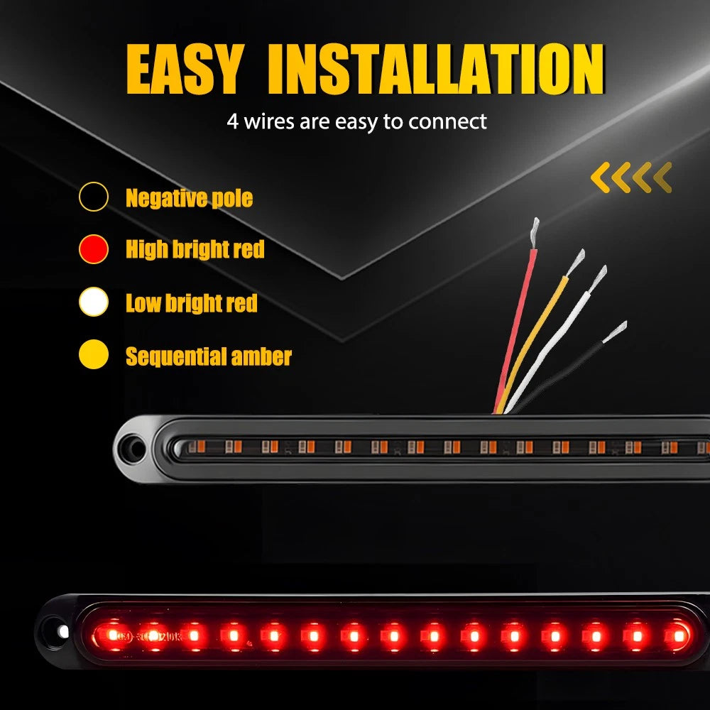 2X 15 LED Indicator Tail Lights Stop Reverse 12V Ute Trailer Caravan Truck Boat