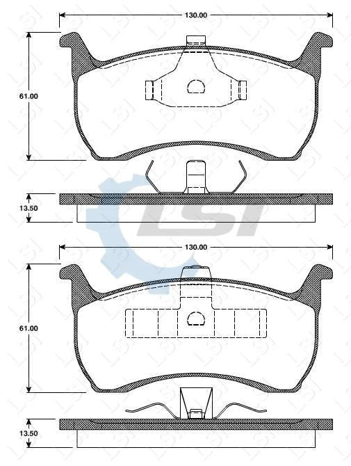 Front Brake Pads and Rotors Set for Ford FALCON AU including UTE 1998 - 03/2000