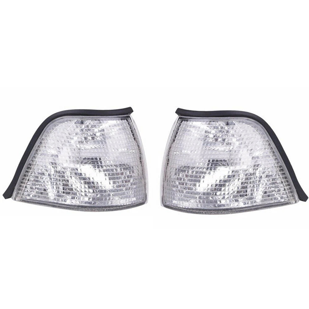 Pair LH+RH Corner Light Indicator Lamp Clear For BMW 3 Series E36 Sedan 92~98 ST