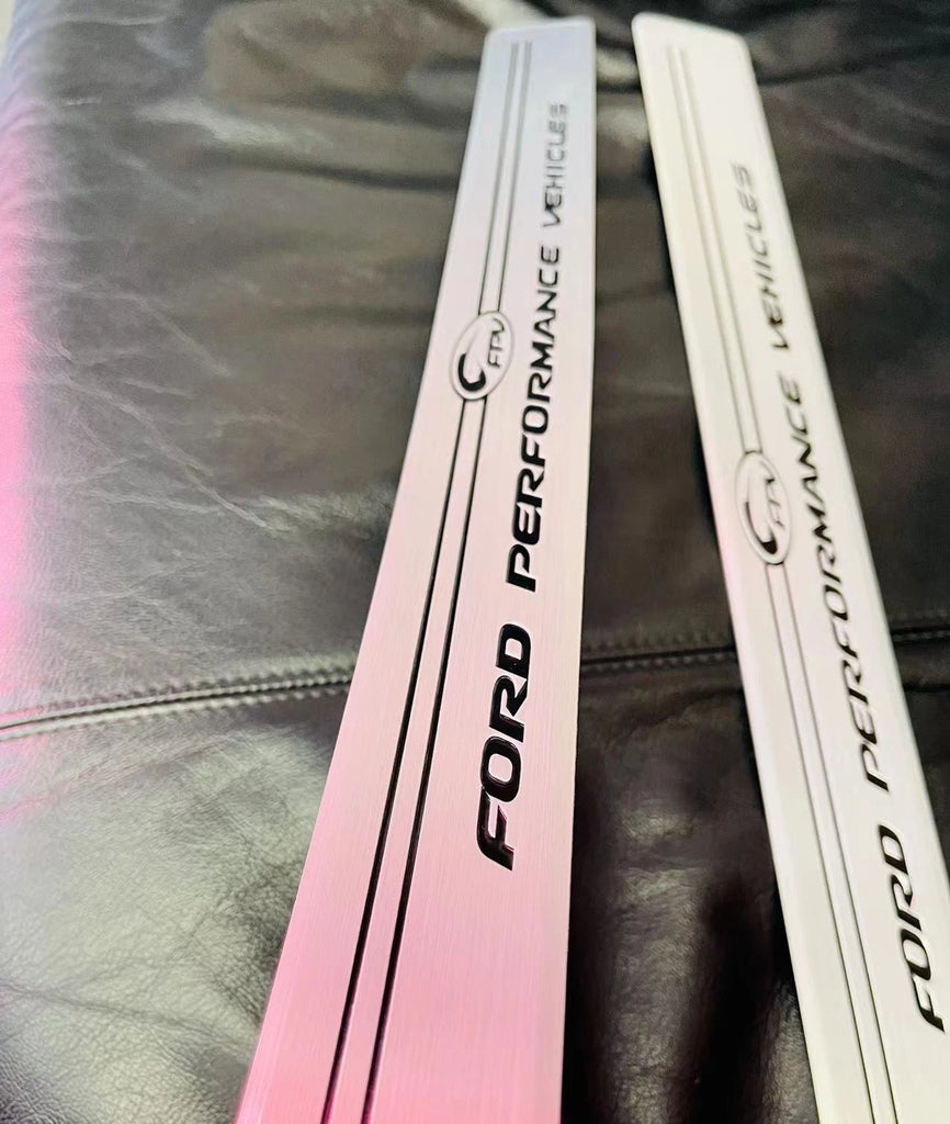 PAIR OF ALLOYS FPV FRONT SCUFF PLATE SUIT FG SERIES FORD FALCON SEDAN UTE