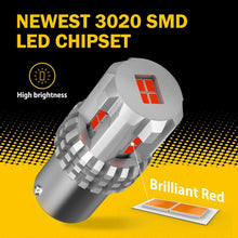 Load image into Gallery viewer, 2/4X BAY15D 1157 P21/5W RED CAR 12SMD LED BRAKE STOP TAIL LIGHT BULBS AUXITO A