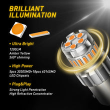 Load image into Gallery viewer, 2-8x Amber LED BA15S 1156 Turn Signal Indicator Light Bulb Blinker 150° Globe A
