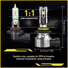 Load image into Gallery viewer, 2PCS Fanless 9006 HB4 LED Headlight Globes Kit 6500K Bulbs White 9-18V 23000LM
