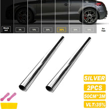 Load image into Gallery viewer, 2pcs Window Tint Film Silver Roll VLT 35% Car Home 50cmX3m Tinting Tools Anti UV