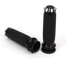 Load image into Gallery viewer, Black CNC 1" Motorcycle Handlebar Grips + Foot Pegs for Harley Sportster Dyna ST