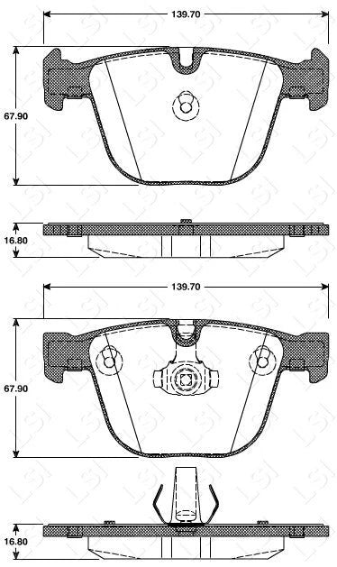 Front & Rear Brake Pads Disc Rotors with Sensors Full SET for BMW X5 F15 348mm