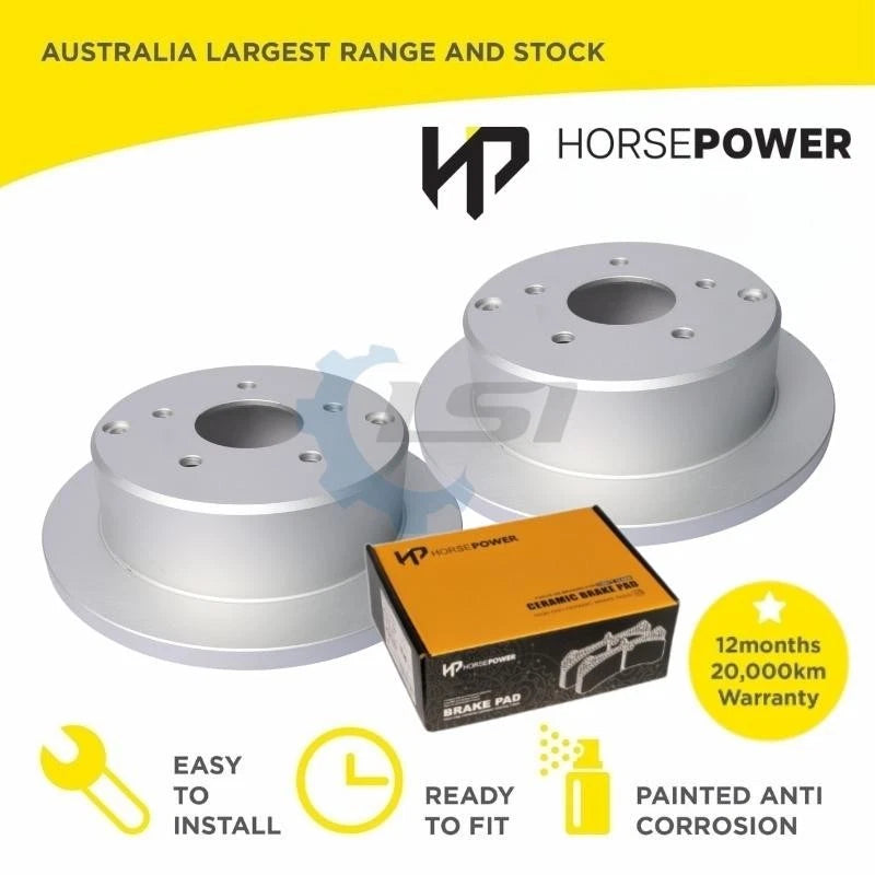 Rear Brake Pads and Disc Rotors Set for Holden CREWMAN CROSS 6/8 4WD 2003-