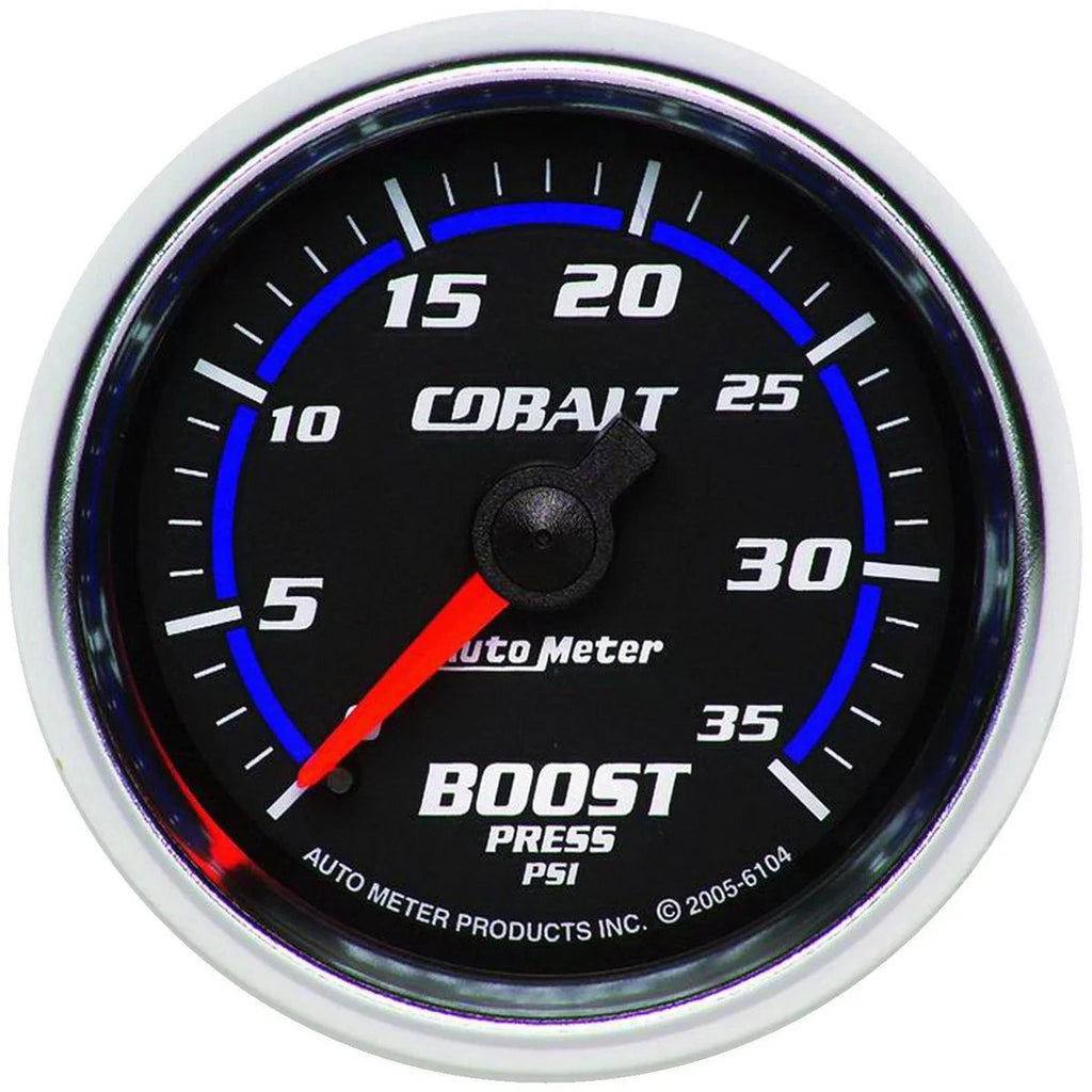 Autometer Cobalt 2-1/16in Boost Gauge 0-35 PSI Mechanical AU6104