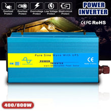 Load image into Gallery viewer, Pure Sine Wave Power Inverter 400W 800W DC 12V to AC 220V Caravan Camping LCD ST