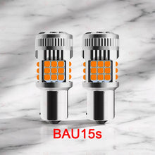 Load image into Gallery viewer, LED BAU15S PY21W 1156 CANBUS Amber Indicators Bulbs Globes Pair 2PCS