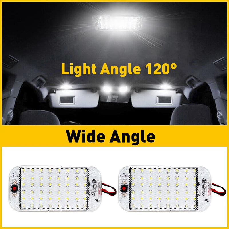 6x 48 LED 10W Interior Roof Dome Lights 12–24V for Car UTE Caravan Truck