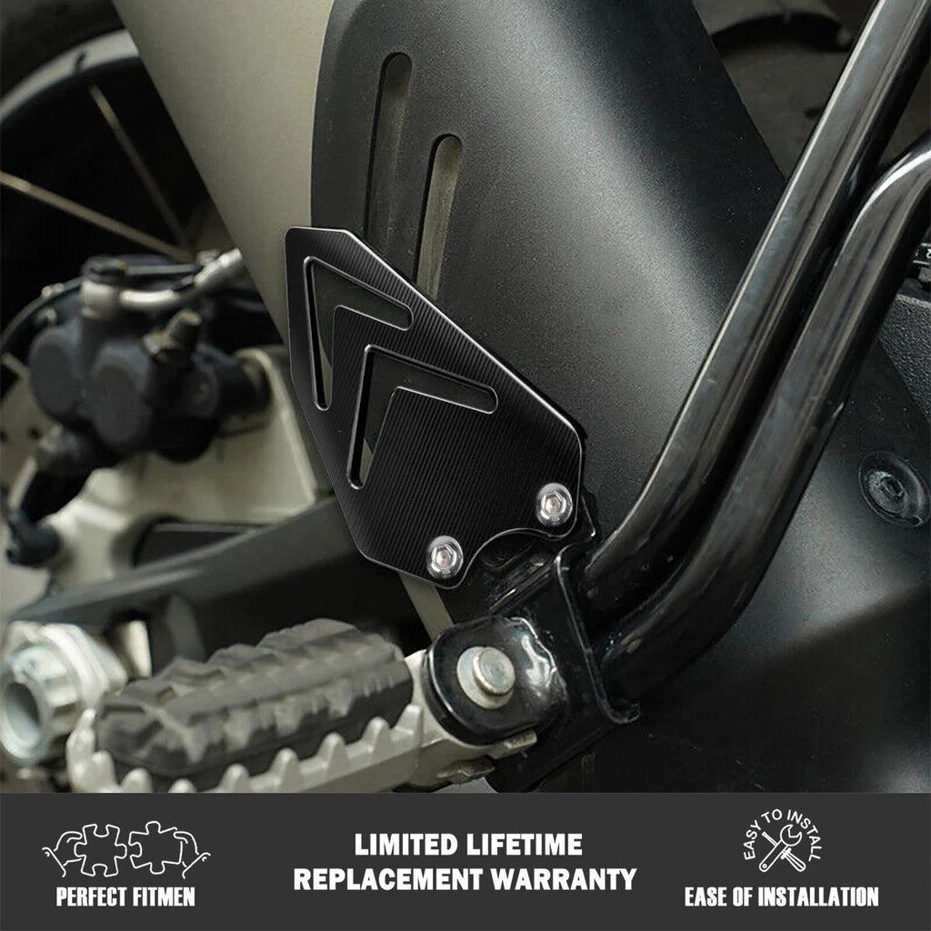 2X CNC Billet Aluminum Passenger Heel Guards Matt For Ducati DesertX 2022+ Black