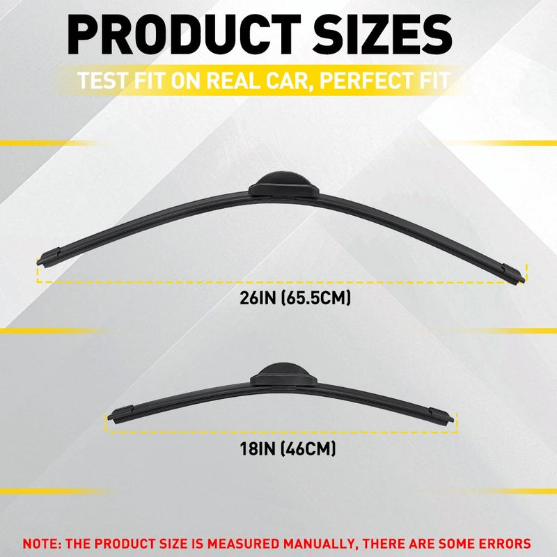 Front Wiper Blades for Mitsubishi Outlander ZJ ZK ZL ZM 2012-2024