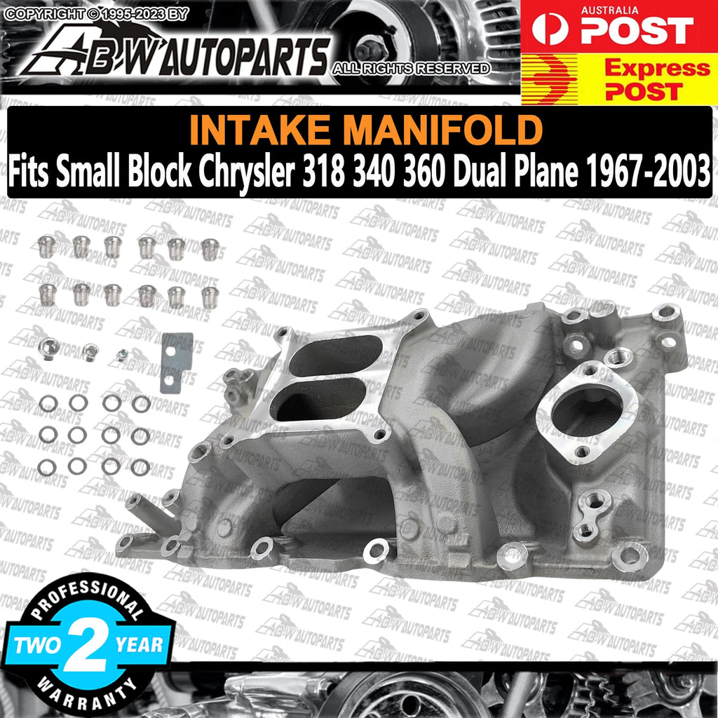 Air Gap Intake Manifold For Small Block Chrysler 318 340 360 Dual Plane Design