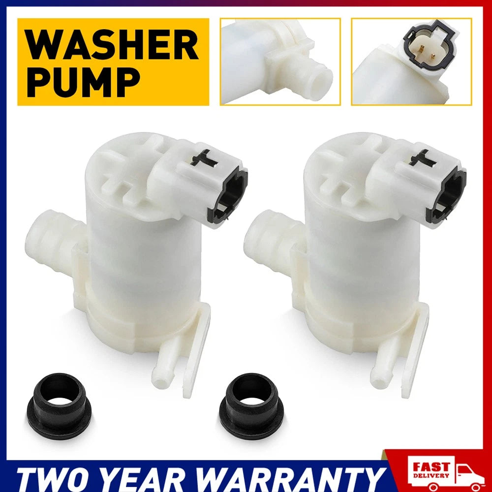 2x Windscreen Washer Pump Wiper Motor Front for Nissan Patrol GU Y61 1997- 04 A