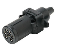 Trailer Caravan 7 Pin Small Round Plastic Plug 12V ADR TP7PB