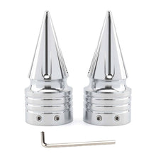 Load image into Gallery viewer, Chrome Spike Front Axle Cap Nut Covers Fit For Harley Dyna Softail Touring VRSC