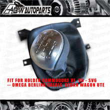 Load image into Gallery viewer, Manual Gear Knob AND Boot Cover For Holden Commodore VE V6 Satin Chrome 6 Speed