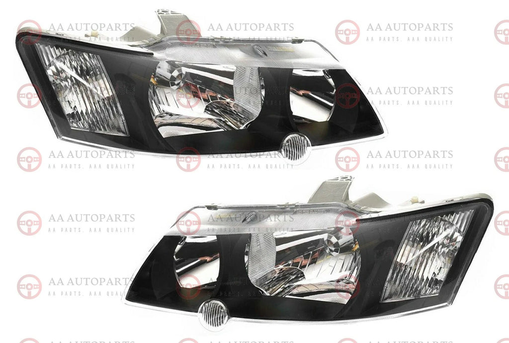 Black Headlights For Holden Commodore VY SS SV8 Pair Headlight Sedan Wagon Ute
