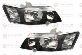Black Headlights For Holden Commodore VY SS SV8 Pair Headlight Sedan Wagon Ute