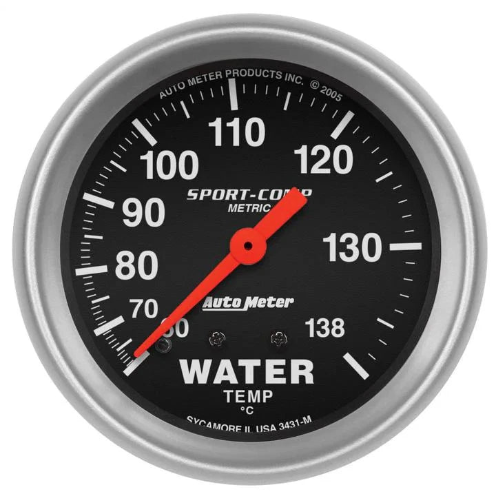 Autometer Sport-Comp 2-5/8in Water Temp Gauge 60-138C Mechanical AU3431-M