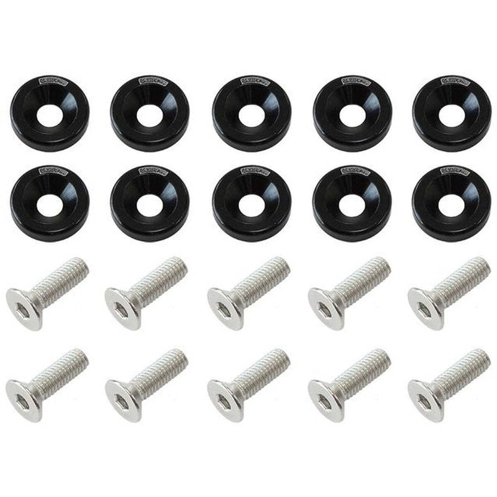 Aeroflow Billet Dress Up / Fender Bolt Black (10 Pack) AF64-4365BLK