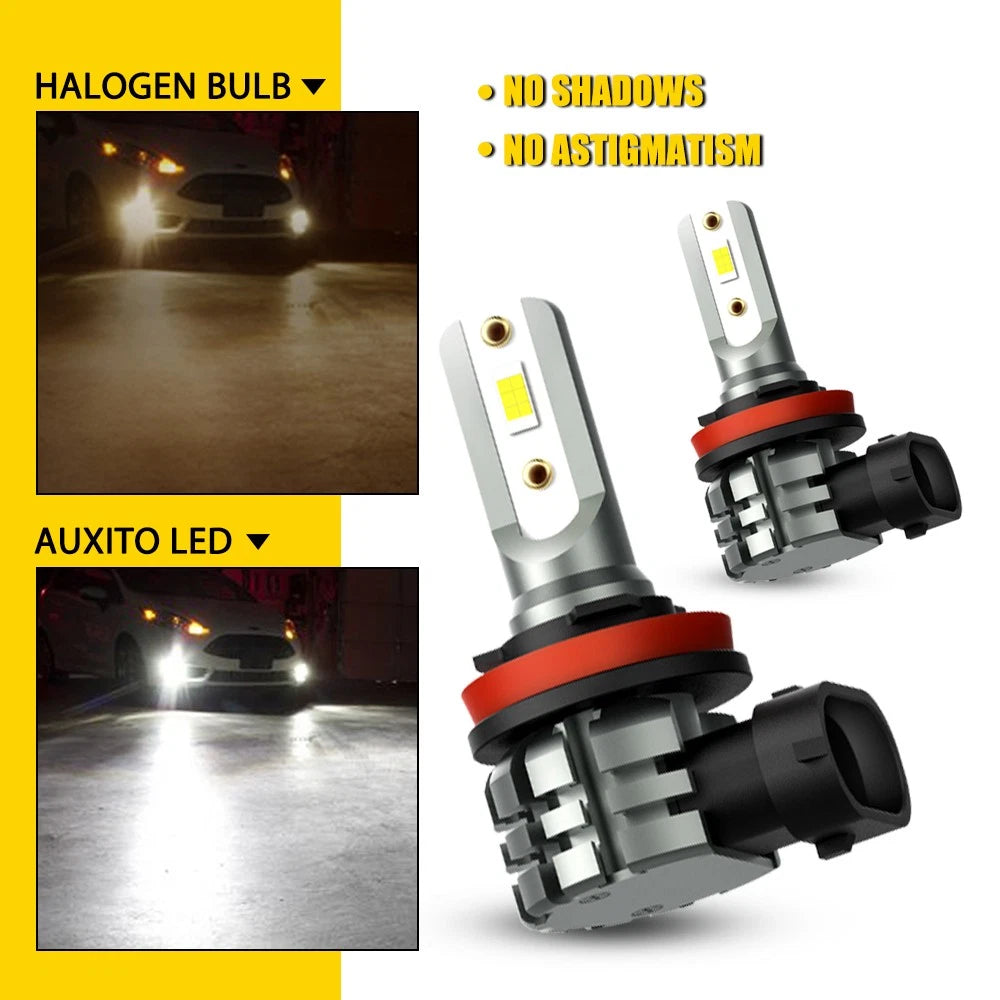 Canbus H11 LED fog light bulbs 4000LM 6000K for Hyundai Tucson 2016-2019