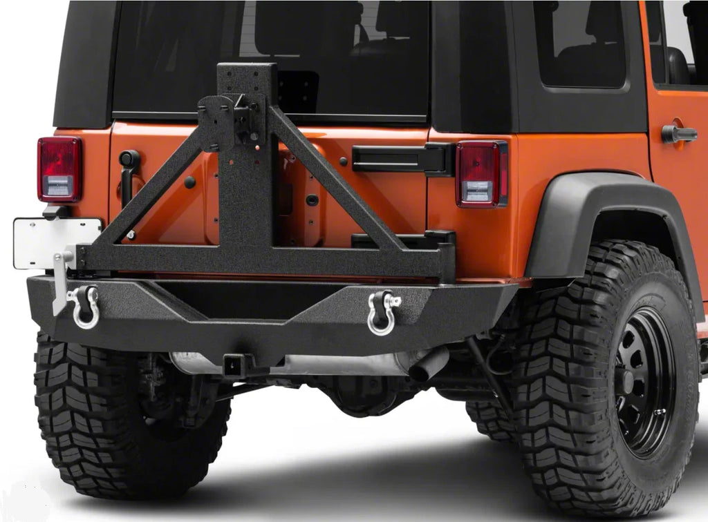 Heavy Duty Rear Bar & Spare Wheel Carrier for Jeep Wrangler JK 2007-2018