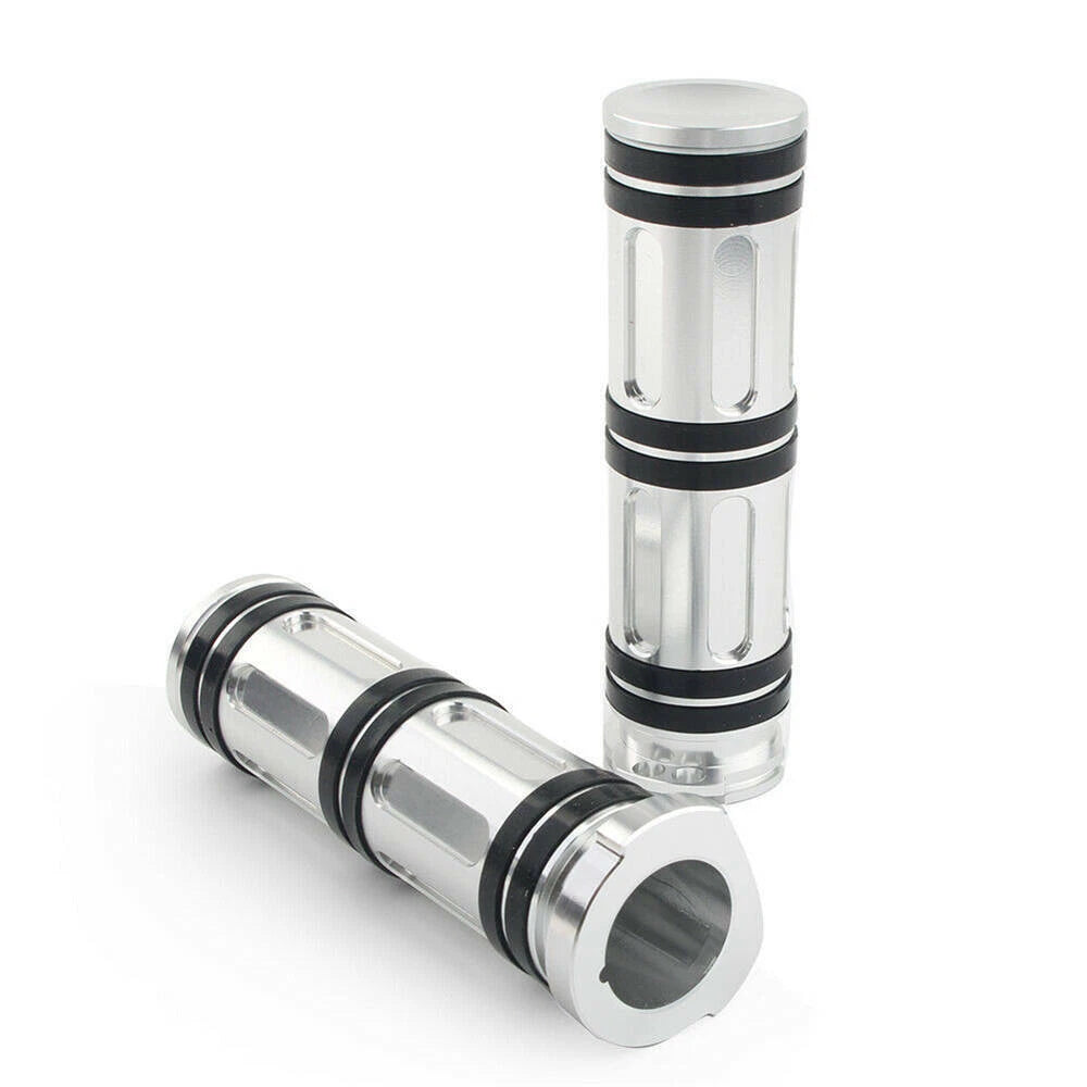 Chrome 1" Motorcycle Handlebar Hand Grips For Harley Sportster Cruiser Custom ST