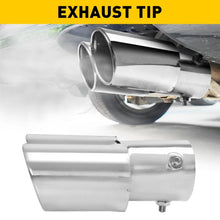 Load image into Gallery viewer, Stainless Steel Car Rear Round Exhaust Muffler Tail Trim End Pipe Tip Stright AU