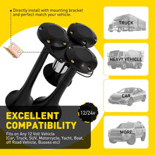 Load image into Gallery viewer, Loud Sound 600DB Horn Train Air Horn Trumpets 3 Black for Boat/Car/SUV 12V 24V