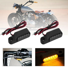 Load image into Gallery viewer, Universal Motorcycle 6 LED Turn Signal Indicators Amber Blinker Light 12V ST