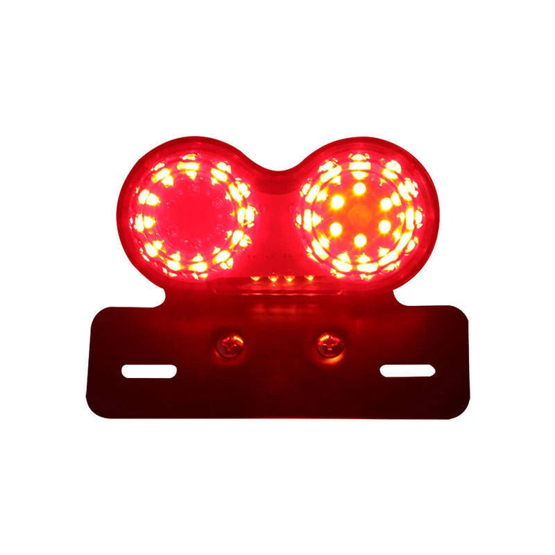 12V License Plate LED Brake Tail Turn Signal Light For Bobber Cafe Racer Chopper