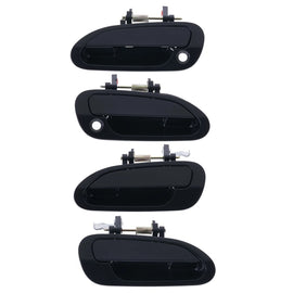 Door Handle Outer for Honda Accord CG CK 98-03 Set of 4 Black FRONT REAR LH+RH