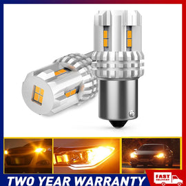 2-10x BA15S 1156 P21W LEDS TURN SIGNAL LIGHT INDICATOR CANBUS BULB GLOBE AMBER A