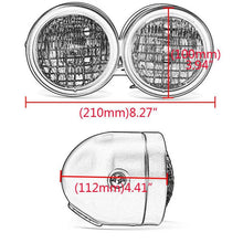 Load image into Gallery viewer, Universal Black Twin Headlight Motorcycle Double Dual Lamp Mount Street Fighter