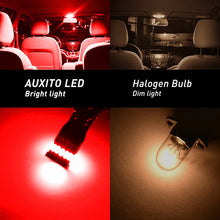 Load image into Gallery viewer, AUXITO T10 W5W LED 6500K Parker Red Light Interior Bulbs Map Dome Trunk License