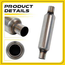 Load image into Gallery viewer, 2X 2" In 409 Stainless Steel Centre-Centre Round Performance Sports Car Muffler.