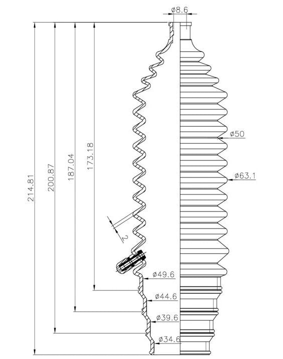 Power Steering Rack End Boots Universal Multi Fit High Stretch Rubber x2pc