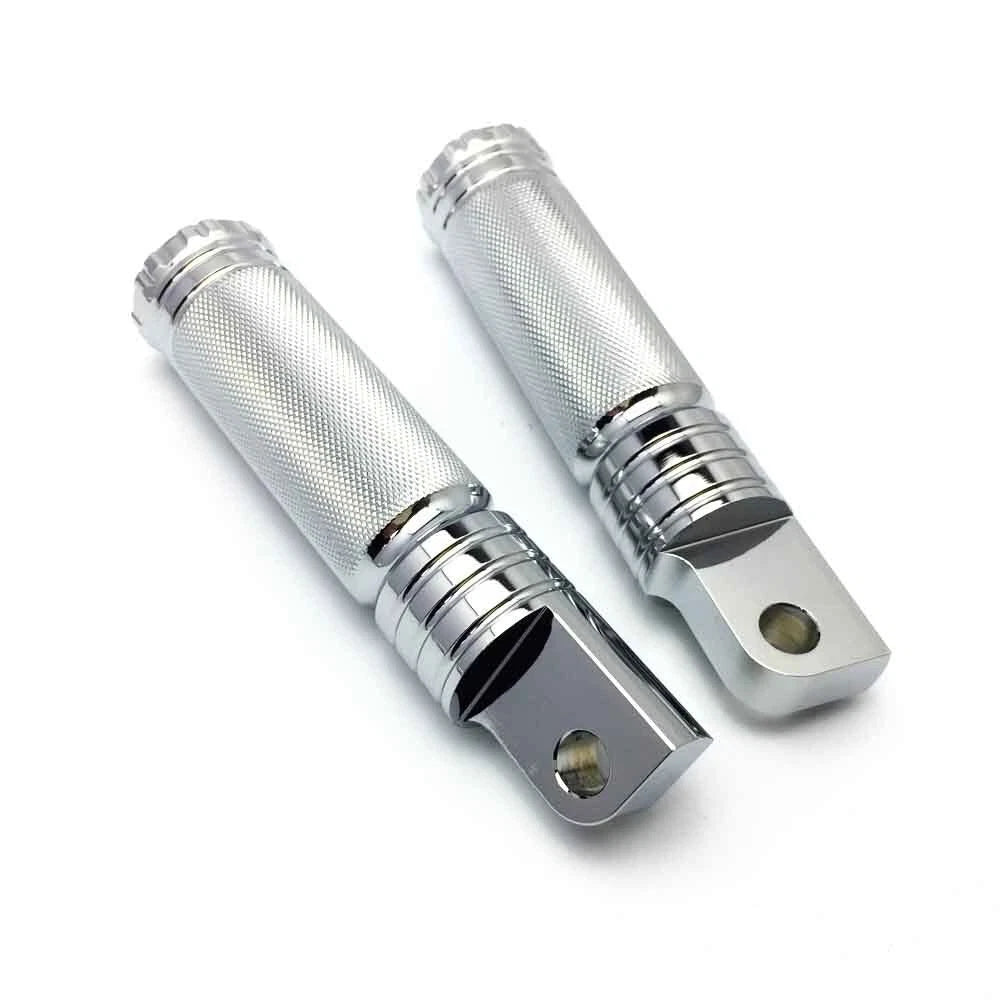 Silver Aluminum Foot Pegs Footrest for Harley Touring Sportster Dyna V-Rod ST
