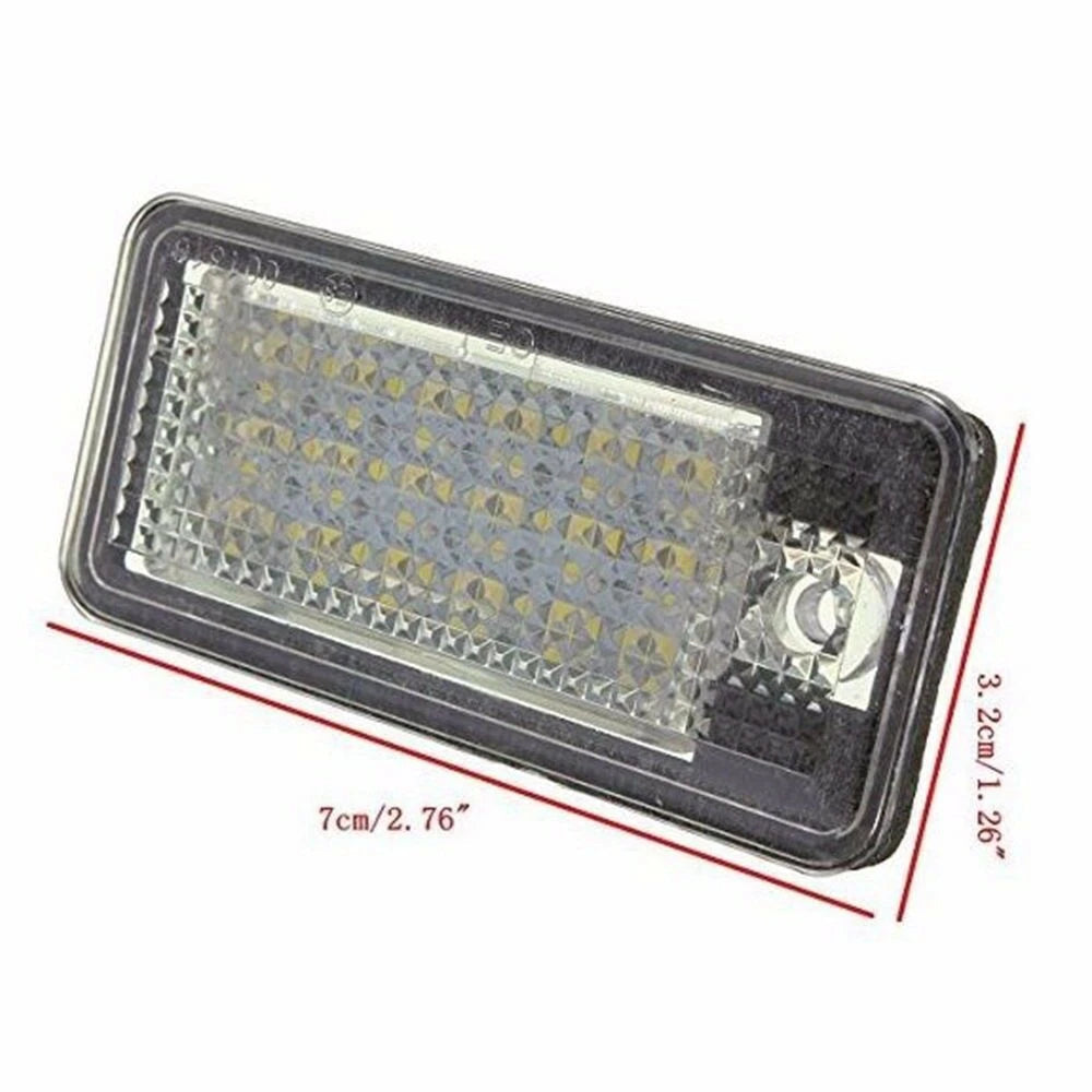 2Pcs LED License Plate Light Lamp For Audi A3 S3 A4 S4 A6 C6 A8 S8 Q7 RS4 RS6 ST